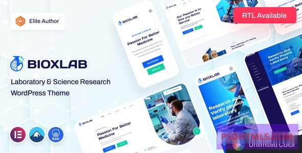 Bioxlab v1.0.7-实验室；科学研究WordPress主题 -尚睿切图网