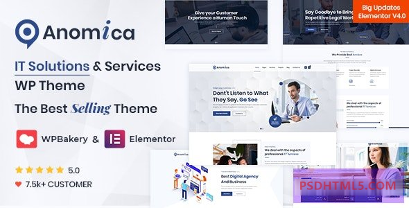 Anomica v5.5-IT解决方案和服务WordPress主题 -尚睿切图网
