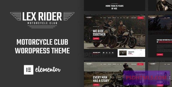 LexRider v1.6.5-摩托车俱乐部WordPress主题 -尚睿切图网