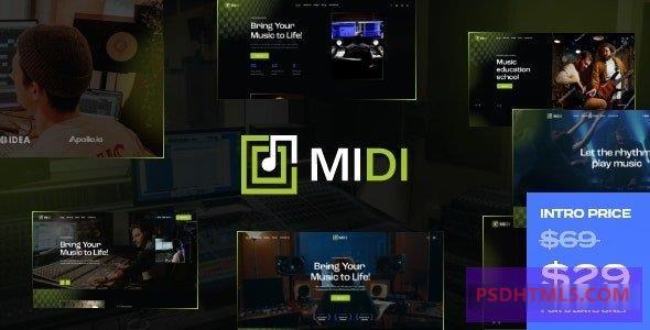 Midi v1.7-声音&amp；音乐制作WordPress主题 -尚睿切图网