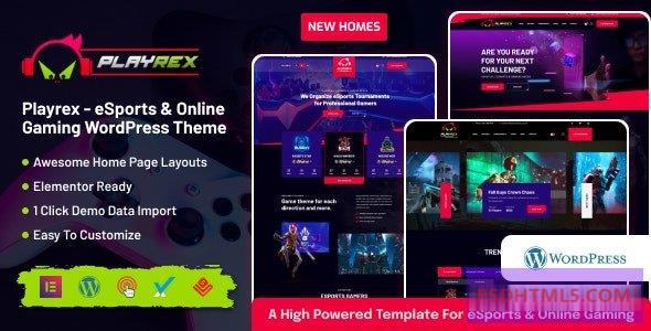 Playrex v1.4-电子竞技；游戏部落新闻WordPress主题 -尚睿切图网