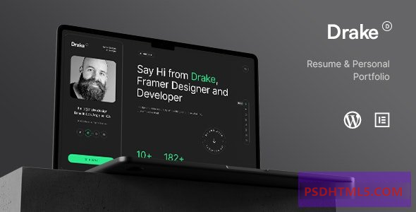 Drake v4.3.1-个人简历主题 -尚睿切图网