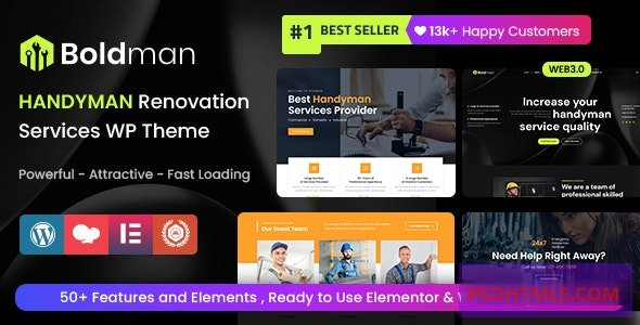 Boldman v6.7-Handyman翻新服务WordPress主题+RTL -尚睿切图网