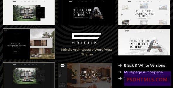 Mrittik v1.0.1-建筑和室内设计主题 -尚睿切图网