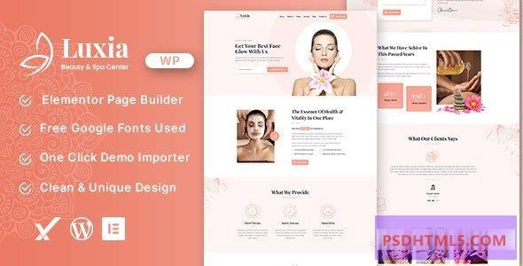 Luxia v1.0-美容&amp；水疗中心WordPress主题 -尚睿切图网