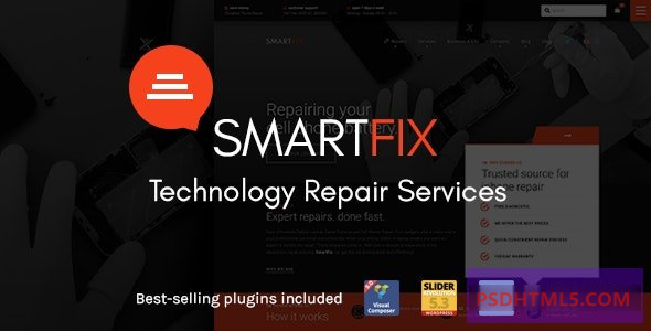 SmartFix v1.2.0-技术修复服务WordPress主题 -尚睿切图网