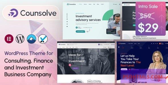 Counsolve v1.0-咨询；投资WordPress主题 -尚睿切图网