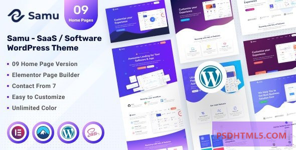 Samu v1.0-SaaS/软件WordPress主题 -尚睿切图网