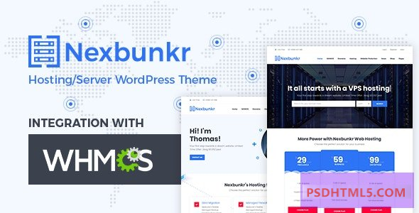 Nexbunker v1.5-主机/服务器WordPress主题+WHMCS -尚睿切图网