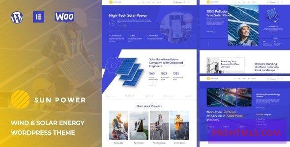 SunPower v1.0.4-太阳能可再生能源主题 -尚睿切图网