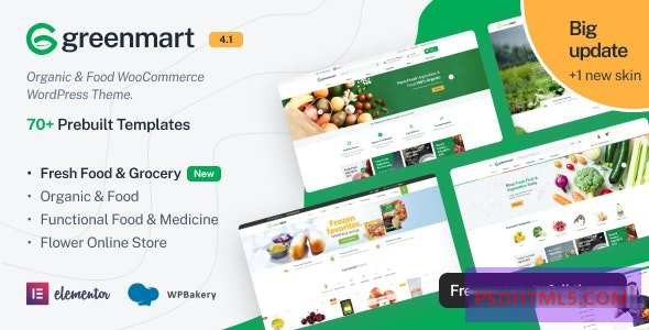 GreenMart v4.1.11-有机&amp；Food WooCommerce WordPress主题 -尚睿切图网