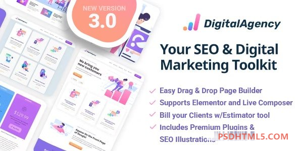 SEO WP v3.2.0-在线营销，SEO，社交媒体代理 -尚睿切图网