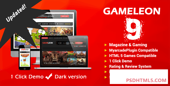 Gameleon v9.6-WordPress杂志&amp；街机主题 -尚睿切图网