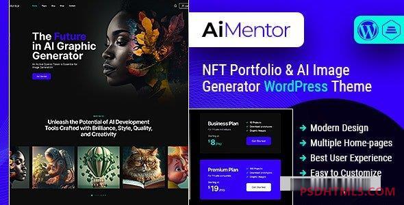 AI Mentor v1.0-AI图像生成器WordPress主题 -尚睿切图网