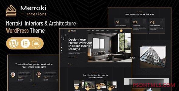 Merraki v1.1-室内设计；架构WordPress主题 -尚睿切图网