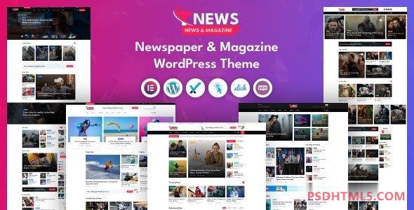 TNews v1.0-新闻&amp；杂志WordPress主题 -尚睿切图网