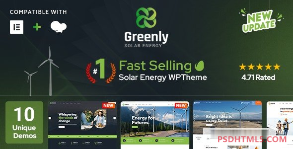 Greenly v7.1-生态&amp；太阳能WordPress主题 -尚睿切图网