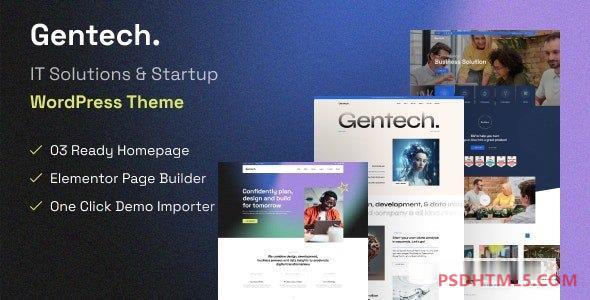 Gentech v1.0.0–IT解决方案；启动WordPress主题 -尚睿切图网