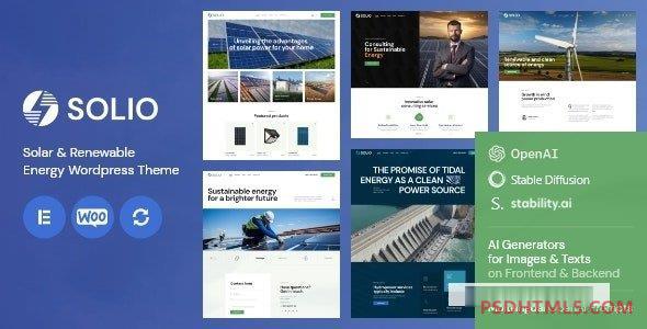 Solio v1.0-Solar&amp；可再生能源WordPress主题 -尚睿切图网