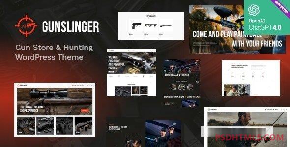 Gunslinger v1.0-枪支商店&amp；狩猎WordPress主题 -尚睿切图网