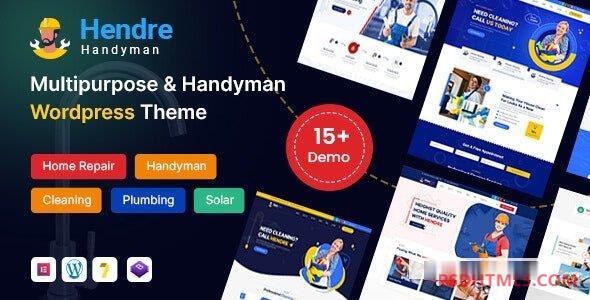 Hendre v1.0-重新喷漆，管道和；Handyman Services WordPress主题 -尚睿切图网