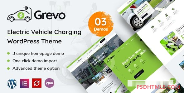 Grevo v1.8-电动汽车充电WordPress主题 -尚睿切图网