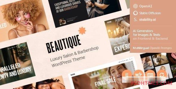 Beautique v1.0-豪华沙龙；理发店WordPress主题 -尚睿切图网