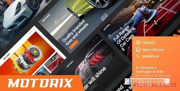 Motorix v1.0-汽车维修，商店和；详细介绍WordPress主题 -尚睿切图网