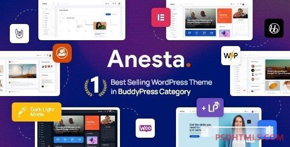 Anesta v1.2.1-内联网，外联网，社区和BuddyPress WordPress主题 -尚睿切图网