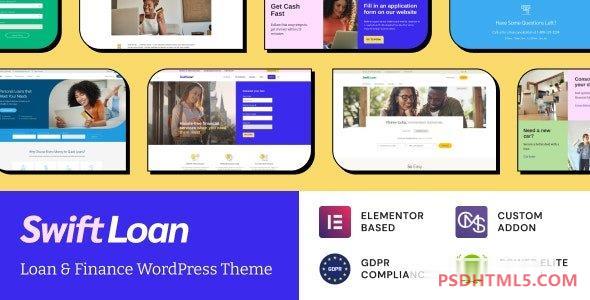 Swift Loan v1.14-发薪日&amp；银行金融WordPress主题 -尚睿切图网
