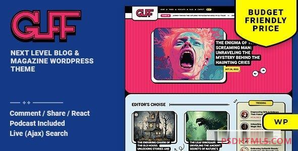 Guff v1.0.2-个人博客；杂志WordPress主题 -尚睿切图网