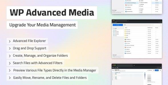 WP Advanced Media v1.0-WordPress强大的文件管理 -尚睿切图网