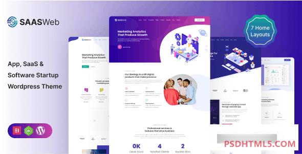 Saasweb v2.9-WordPress主题应用程序&amp；Saas产品 -尚睿切图网