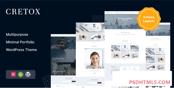 Cretox v3.0.0-多用途最小投资组合WordPress主题 -尚睿切图网