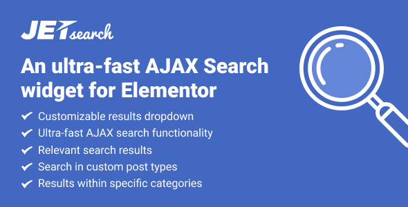 JetSearch v3.3.2-Elementor的AJAX搜索小部件 -尚睿切图网