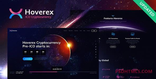 Hoverex v1.5.6-加密货币；ICO WordPress主题+西班牙语 -尚睿切图网