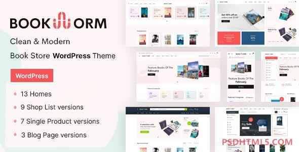 Bookworm v1.2.5-书店&amp；书店WooCommerce主题 -尚睿切图网