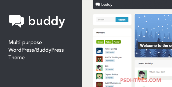 Buddy v2.23.1-多用途WordPress/BuddyPress主题 -尚睿切图网