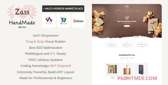 Zass v3.9.9.5-WooCommerce主题为手工艺人和艺术家 -尚睿切图网
