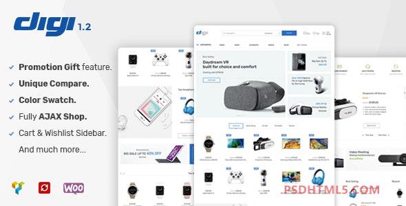 Digi v1.8.3-电子商店WooCommerce主题 -尚睿切图网