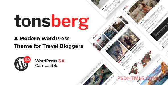 Tonsberg v1.4-旅游博客的现代WordPress主题 -尚睿切图网