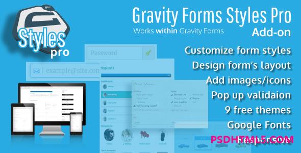 Gravity Forms Styles Pro插件v3.1.4；高级脚本、插件和；手机 -尚睿切图网