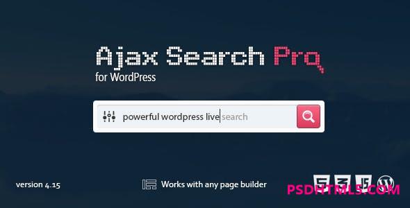 Ajax Search Pro for WordPress v4.26.12；高级脚本、插件和；手机 -尚睿切图网