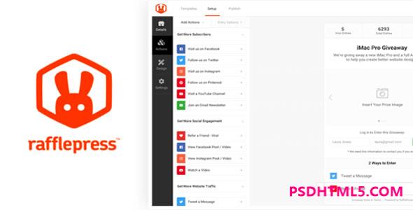 RafflePress Pro v1.12.15-最佳WordPress赠品插件；高级脚本、插件和；手机 -尚睿切图网