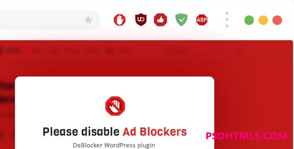 DeBlocker v3.4.2-WordPress反广告拦截；高级脚本、插件和；手机 -尚睿切图网