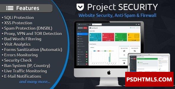 Project SECURITY v5.0.6–网站安全、反垃圾邮件和；防火墙&raquo；高级脚本、插件和；手机 -尚睿切图网