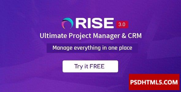 RISE v3.6.1-终极项目经理；CRM-无效；高级脚本、插件和；手机 -尚睿切图网