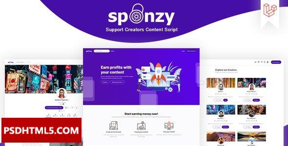 Sponzy v5.4-支持创作者内容脚本；高级脚本、插件和；手机 -尚睿切图网