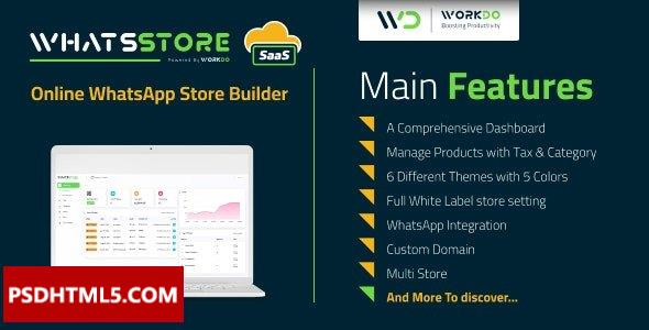 WhatsStore SaaS v7.3-在线WhatsApp应用商店生成器-为空；高级脚本、插件和；手机 -尚睿切图网