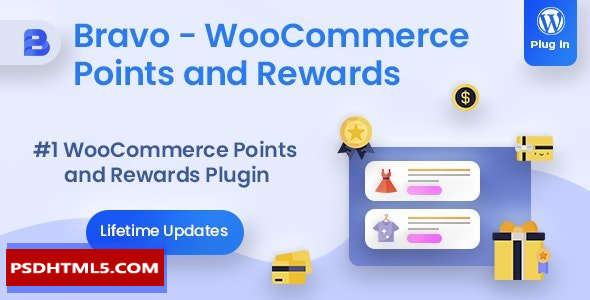 Bravo v2.5.4-WooCommerce积分和奖励-WordPress插件；高级脚本、插件和；手机 -尚睿切图网